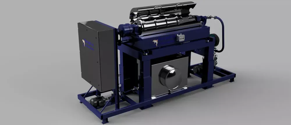 Decanter System 3D Model — Dolphin Centrifuge Engineering Design and Modeling