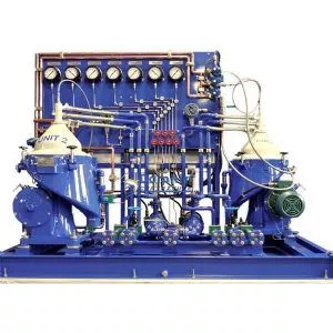 Disc stack centrifuge for diesel fuel purification — removing water, sludge, and contaminants from diesel fuel at industrial facilities