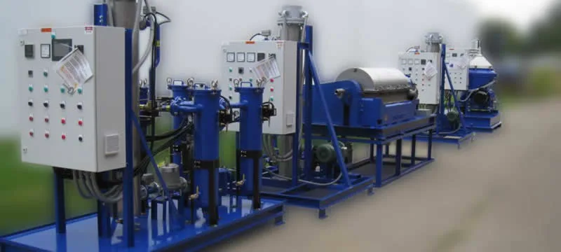 Crude Oil Recovery System modular skid-mounted configuration with pre-treatment, decanter, and polishing skids