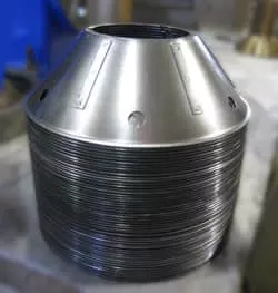 Centrifuge disc stack from an Alfa Laval centrifuge bowl