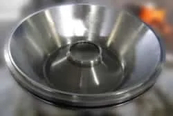 Disc centrifuge sliding piston - moving bowl component for sludge ejection