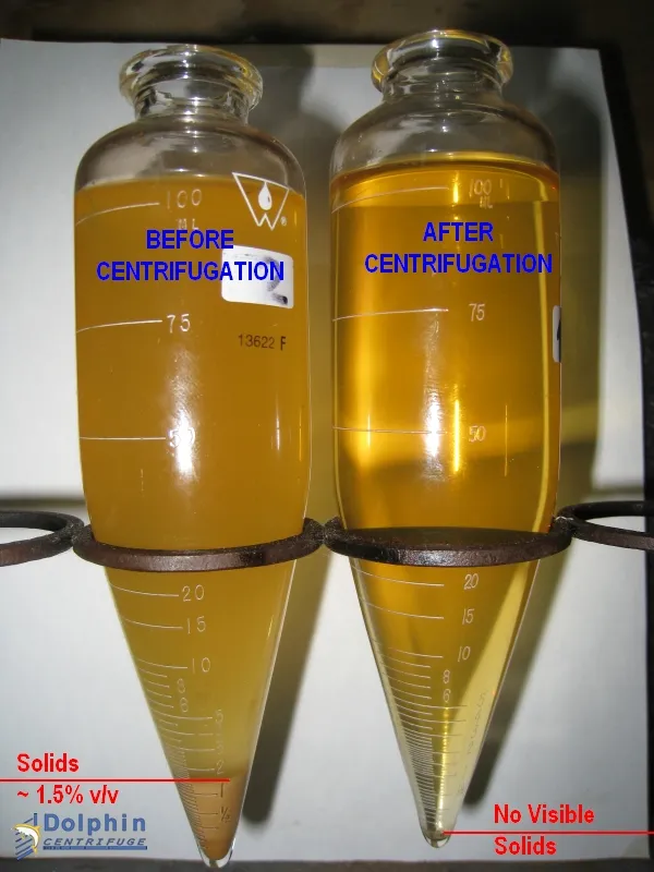 Kombucha Samples Before and After Disc Stack Centrifuge