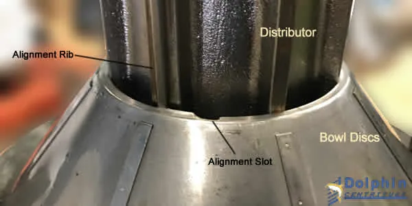 Disc stack centrifuge bowl and disc distributor alignment — troubleshooting guide