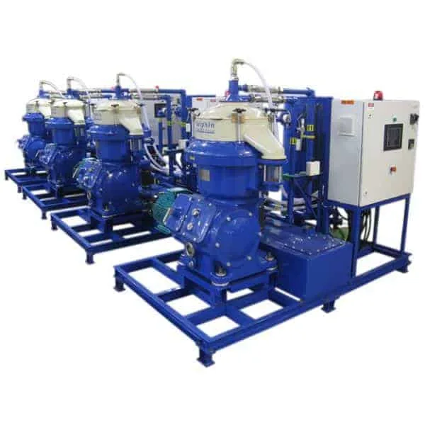 Industrial waste oil self-cleaning disc stack centrifuge systems