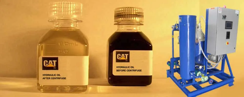 extrusion hydraulic oil centrifuge