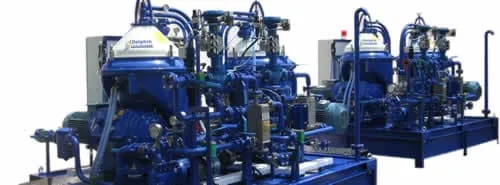 Disc stack centrifuge bowl separating heavy fuel oil into clean oil, water, and sludge phases