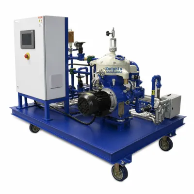 Hydraulic oil purifier centrifuge system with heater