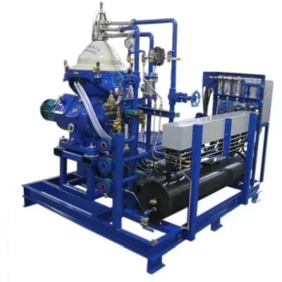 Fuel oil centrifuge package for ATEX Zone 2 hazardous areas