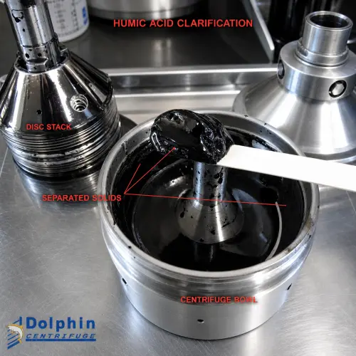Humic Acid - Disc Stack Centrifuge Testing Results