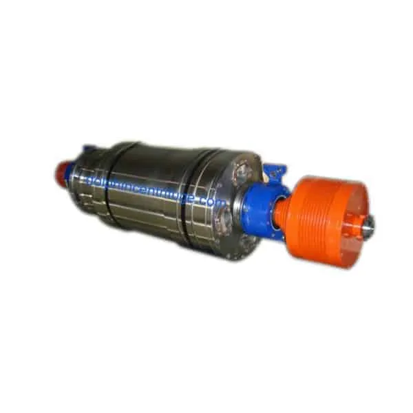 Sharples P-3000 decanter centrifuge rotating assembly — bowl, scroll, and bearing housing components