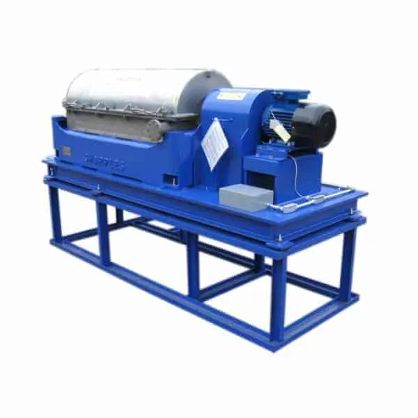 Sharples P-3400 high-capacity horizontal decanter centrifuge for oilfield and industrial sludge dewatering — Dolphin Centrifuge rebuild and parts