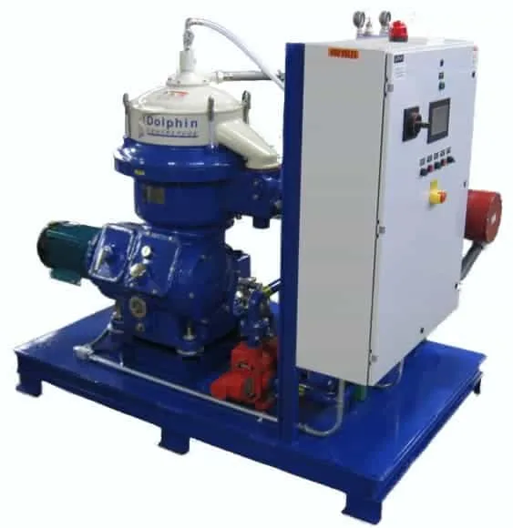 DMPX-028 used oil centrifuge skid mounted system with heater