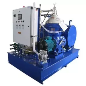 Used oil purification system disc stack centrifuge skid