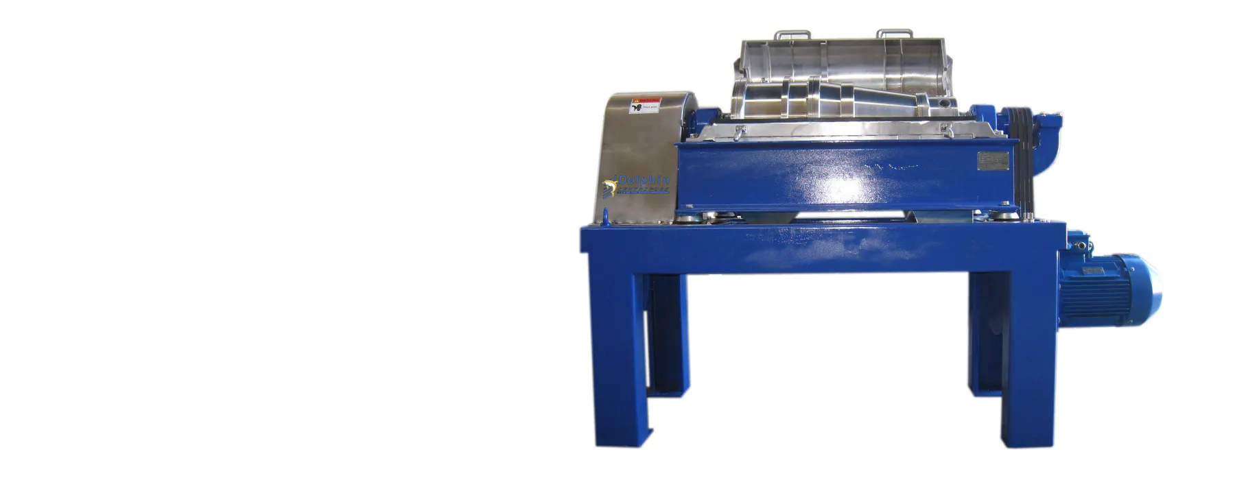 Remanufactured Alfa Laval NX 314 decanter centrifuge from Dolphin Centrifuge, used for wastewater sludge dewatering