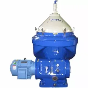 Disc Stack, Self-Cleaning Centrifuge for Wastewater Clarification at 80 GPM.